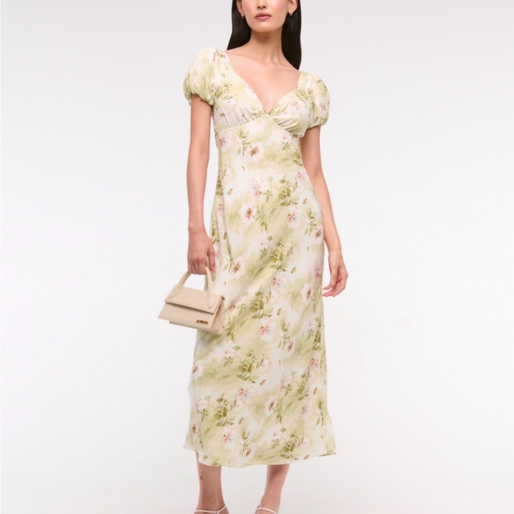 Abercrombie & Fitch Green Floral Maxi Dress - Picture 4 of 5